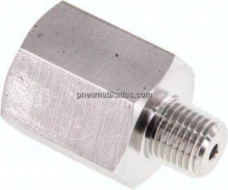 Manom.-Reduzierung NPT 1/4"(AG)-G 1/2"(IG). 1.4571, 43mm