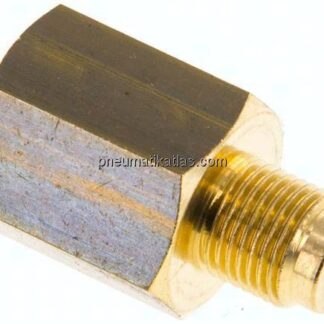 Manom.-Reduzierung G 1/8"(AG)-G 1/4"(IG). Messing, 29mm