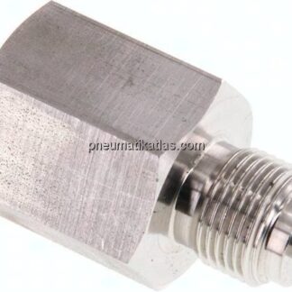 Manom.-Reduzierung G 3/8"(AG)-G 1/2"(IG). 1.4571, 45mm