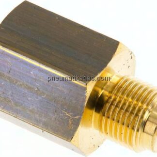 Manom.-Reduzierung G 3/8"(AG)-G 1/2"(IG). Messing, 45mm