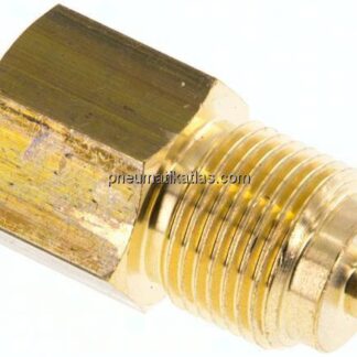 Manom.-Reduzierung G 3/8"(AG)-G 1/4"(IG). Messing, 33mm