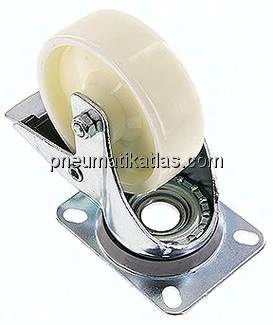 Kunststoffrolle, 100mm, Lenkrolle mit Totalfeststeller
