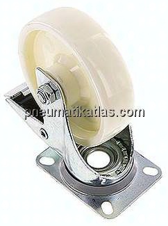 Kunststoffrolle, 125mm, Lenkrolle mit Totalfeststeller