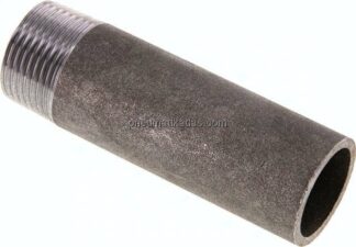 Anschweißnippel R 1"-100mm-33,7mm, ST 37, Stahl schwarz