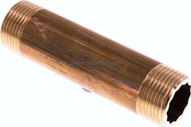 Rohrdoppelnippel G 1"-120mm, Messing