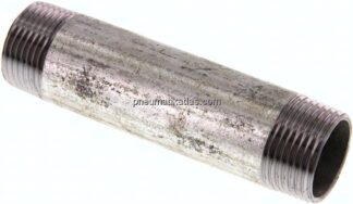 Rohrdoppelnippel R 1"-120mm, Stahlrohr ST 37 verzinkt