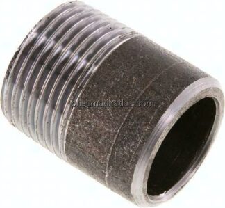 Anschweißnippel R 1"-40mm-33,7mm, ST 37, Stahl schwarz