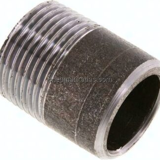 Anschweißnippel R 1"-40mm-33,7mm, ST 37, Stahl schwarz