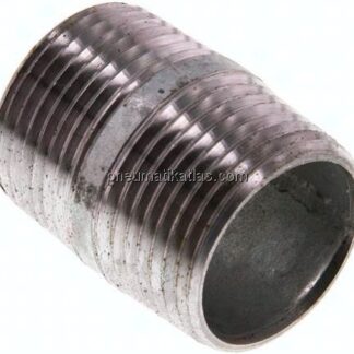 Rohrdoppelnippel R 1"-40mm, Stahlrohr ST 37 verzinkt