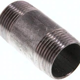 Rohrdoppelnippel R 1"-60mm, Stahlrohr ST 37 verzinkt