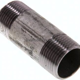 Rohrdoppelnippel R 1"-80mm, Stahlrohr ST 37 verzinkt