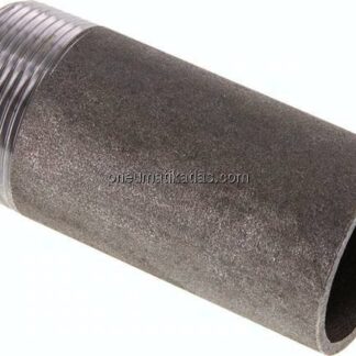 Anschweißnippel R 1-1/2"-100mm-48,3mm, ST 37, Stahl schwarz