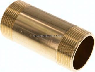 Rohrdoppelnippel G 1-1/2"-100mm, Messing