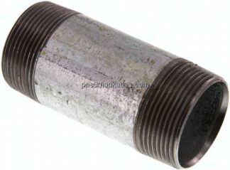 Rohrdoppelnippel R 1-1/2"-100mm, Stahlrohr ST 37 verzinkt