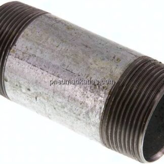 Rohrdoppelnippel R 1-1/2"-100mm, Stahlrohr ST 37 verzinkt