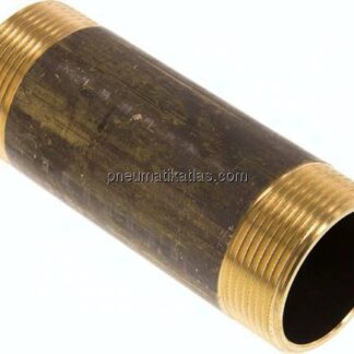 Rohrdoppelnippel G 1-1/2"-120mm, Messing