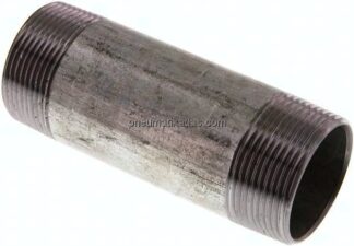 Rohrdoppelnippel R 1-1/2"-120mm, Stahlrohr ST 37 verzinkt