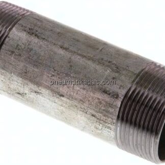 Rohrdoppelnippel R 1-1/2"-120mm, Stahlrohr ST 37 verzinkt