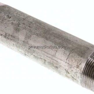 Rohrdoppelnippel R 1-1/2"-180mm, Stahlrohr ST 37 verzinkt