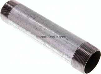 Rohrdoppelnippel R 1-1/2"-200mm, Stahlrohr ST 37 verzinkt