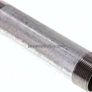 Rohrdoppelnippel R 1-1/2"-200mm, Stahlrohr ST 37 verzinkt