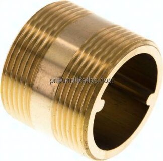 Rohrdoppelnippel G 1-1/2"-40mm, Messing