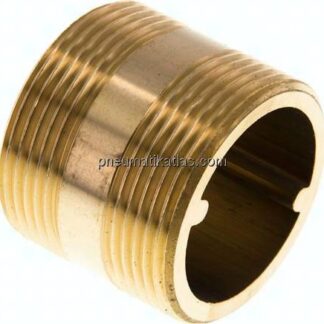 Rohrdoppelnippel G 1-1/2"-40mm, Messing