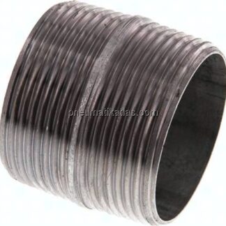 Rohrdoppelnippel R 1-1/2"-40mm, Stahlrohr ST 37 verzinkt