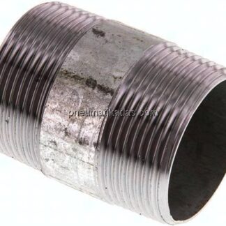 Rohrdoppelnippel R 1-1/2"-60mm, Stahlrohr ST 37 verzinkt