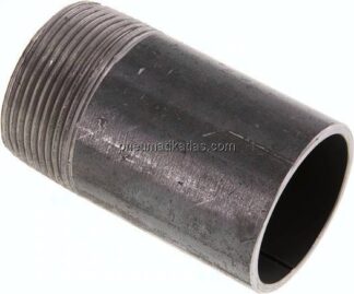 Anschweißnippel R 1-1/2"-80mm-48,3mm, ST 37, Stahl schwarz