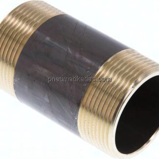 Rohrdoppelnippel G 1-1/2"-80mm, Messing