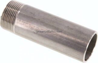 Anschweißnippel R 1-1/4"-120mm-42,4mm, 1.4571