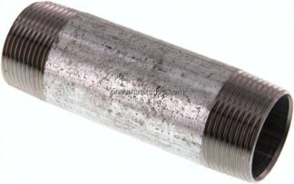 Rohrdoppelnippel R 1-1/4"-120mm, Stahlrohr ST 37 verzinkt