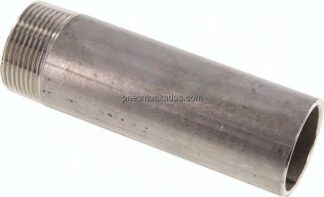 Anschweißnippel R 1-1/4"-130mm-42,4mm, 1.4571