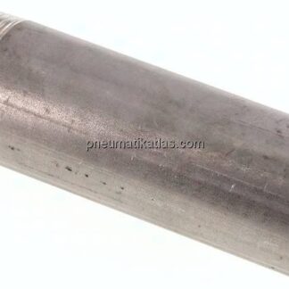 Anschweißnippel R 1-1/4"-130mm-42,4mm, 1.4571