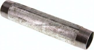 Rohrdoppelnippel R 1-1/4"-200mm, Stahlrohr ST 37 verzinkt