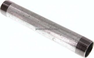 Rohrdoppelnippel R 1-1/4"-250mm, Stahlrohr ST 37 verzinkt