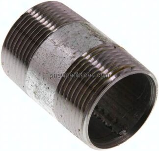 Rohrdoppelnippel R 1-1/4"-60mm, Stahlrohr ST 37 verzinkt