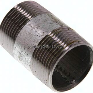 Rohrdoppelnippel R 1-1/4"-60mm, Stahlrohr ST 37 verzinkt