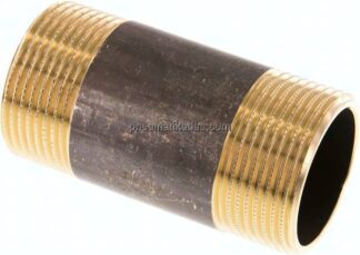 Rohrdoppelnippel G 1-1/4"-80mm, Messing