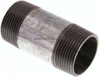 Rohrdoppelnippel R 1-1/4"-80mm, Stahlrohr ST 37 verzinkt