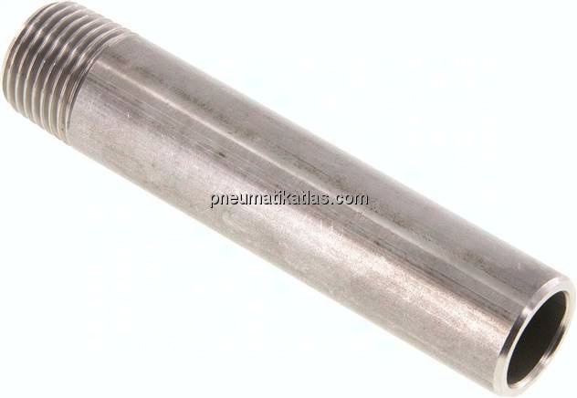 Anschweißnippel R 1/2"-100mm-21,3mm, 1.4571