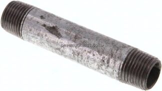 Rohrdoppelnippel R 1/2"-100mm, Stahlrohr ST 37 verzinkt