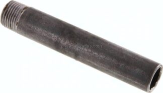 Anschweißnippel R 1/2"-120mm-21,3mm, ST 37, Stahl schwarz