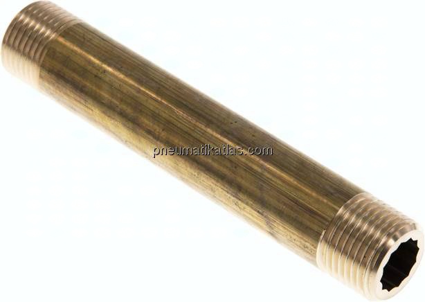 Rohrdoppelnippel G 1/2"-120mm, Messing