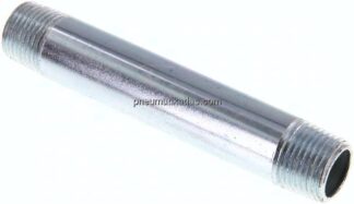 Rohrdoppelnippel R 1/2"-120mm, Stahlrohr ST 37 verzinkt