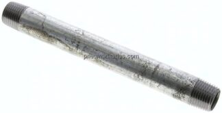 Rohrdoppelnippel R 1/2"-180mm, Stahlrohr ST 37 verzinkt
