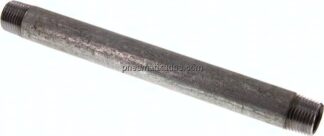 Rohrdoppelnippel R 1/2"-200mm, Stahlrohr ST 37 verzinkt