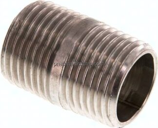 Rohrdoppelnippel R 1/2"-30mm, 1.4571