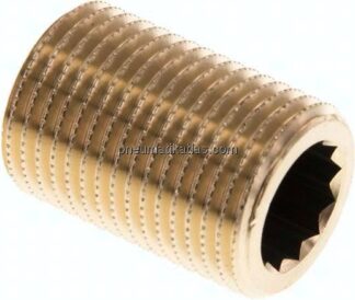 Rohrdoppelnippel G 1/2"-30mm, Messing